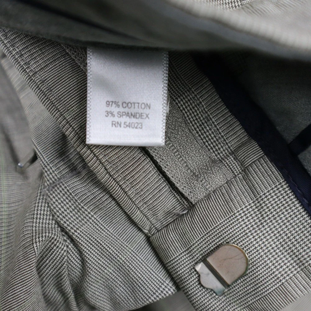 Banana Republic Pants Mens 34 Classic Fit Glen Plaid Tan Khaki Dress Trousers